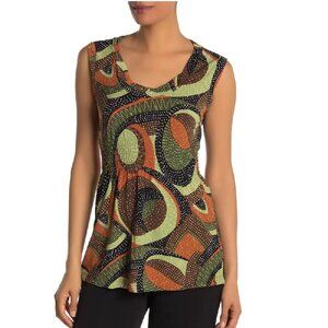 VERTIGO Dotted Cap Sleeve Top